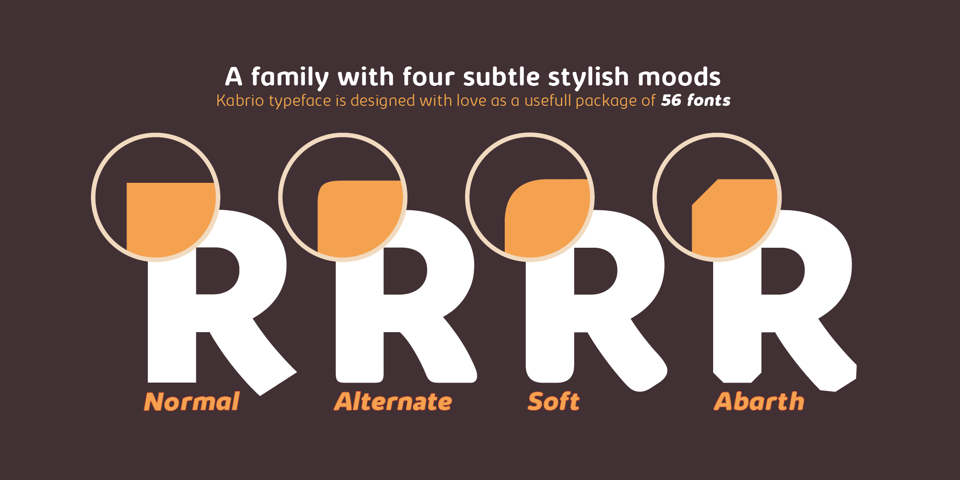 A family with four subtle stylish moods